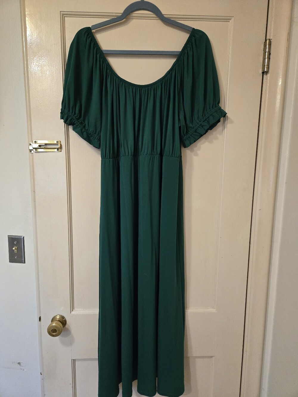 Eloquii Emerald Green Scoup Neck Maxi Dress